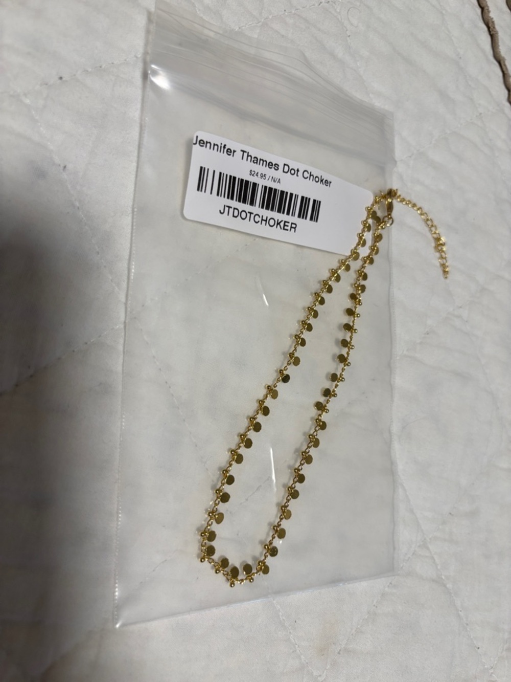 Gold Dot Choker Necklace Jennifer Thames